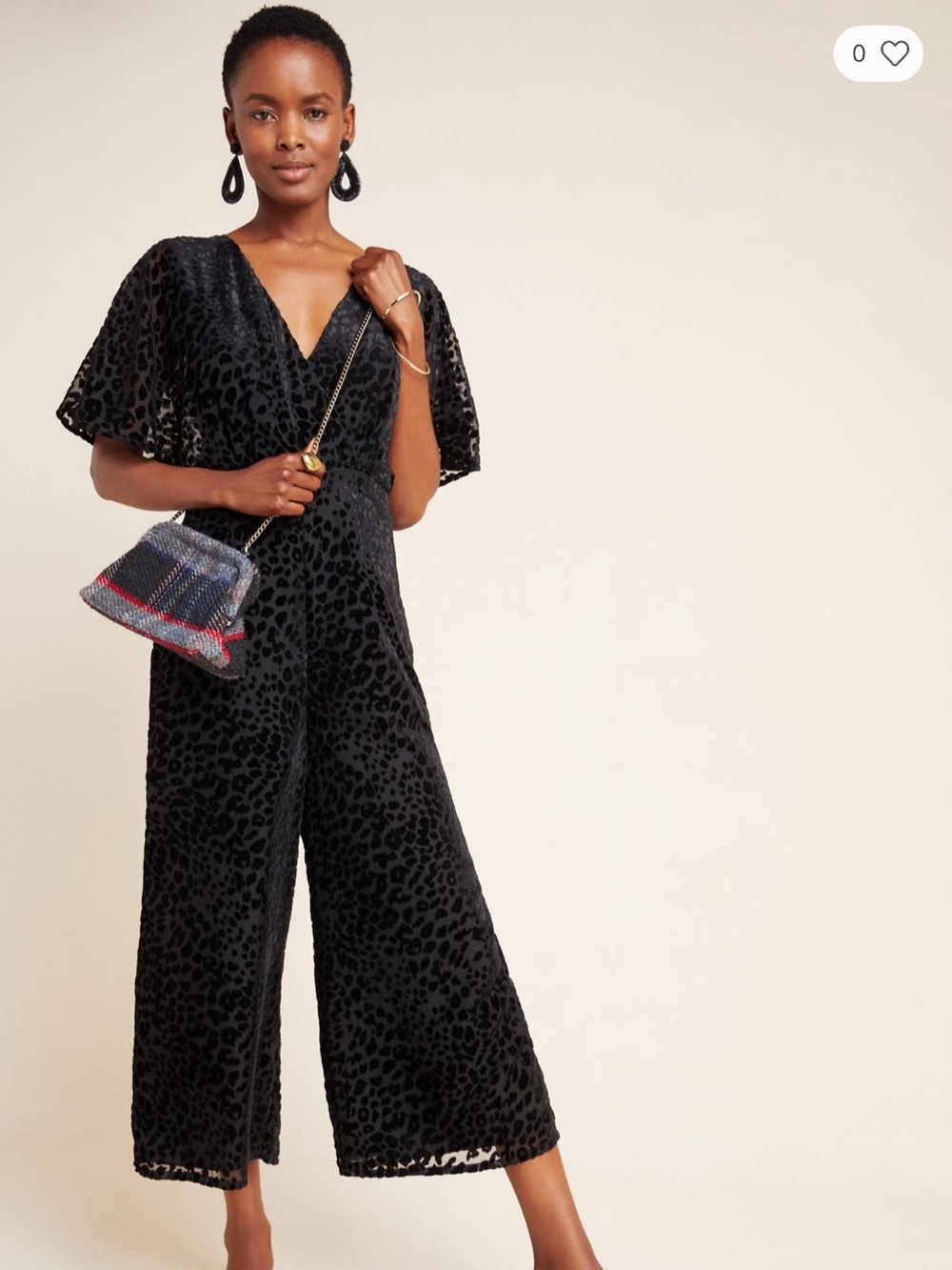 Anthropologie Velvet Detail Jumpsuit